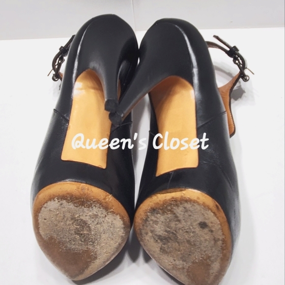 Givenchy | Black Leather Peep-toe Ankle Boots - Picture 5 of 7